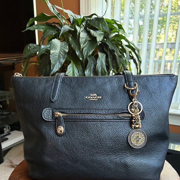 ELEGANT FILIGREE Bag Charm Brown Gold Tone - Picture 8 of 9